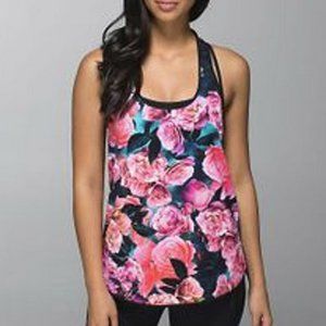 Lululemon Lightened Up Singlet Loose Tank Top Secret Garden Floral Sz 6 NWT